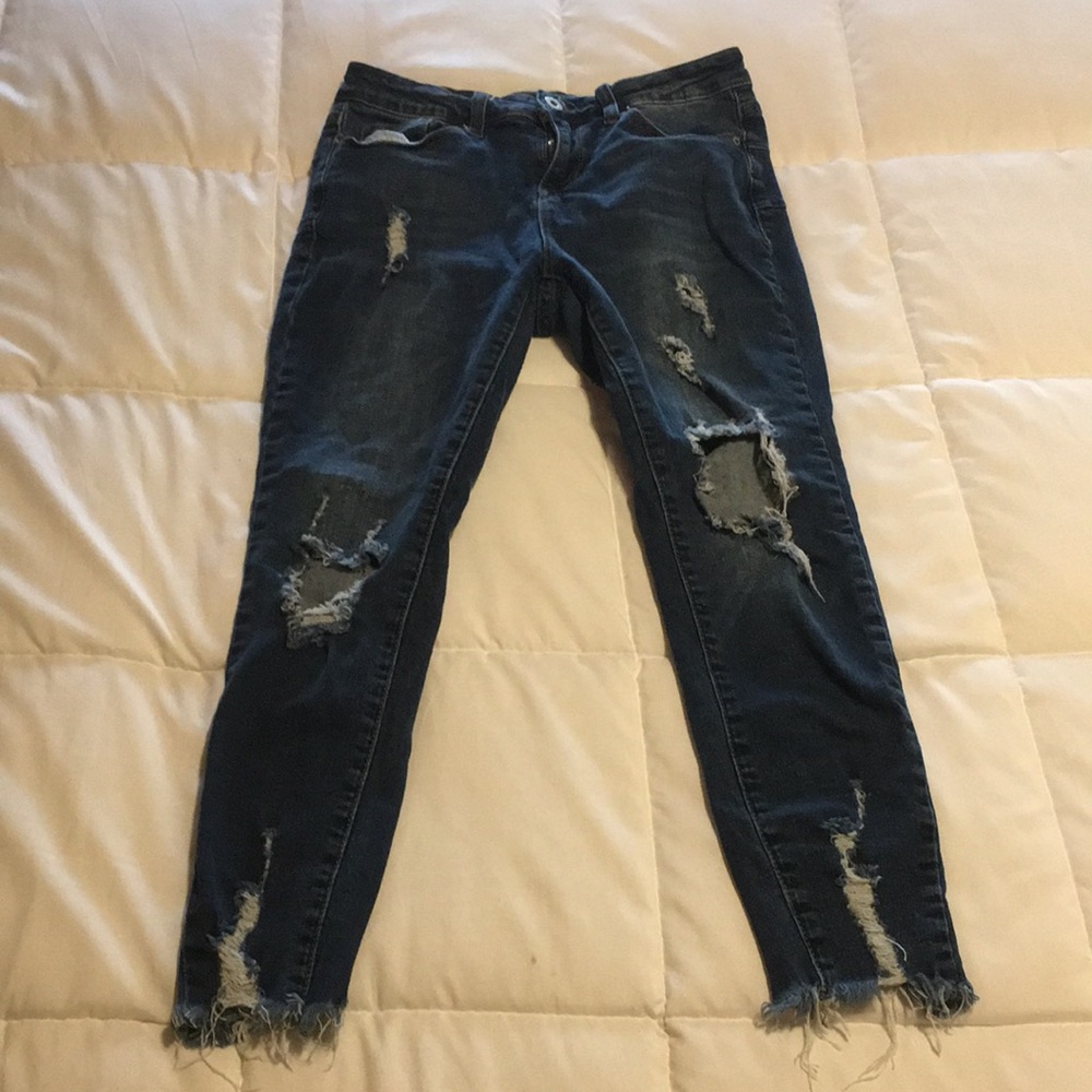Curvy high rise skinny ankle jeans